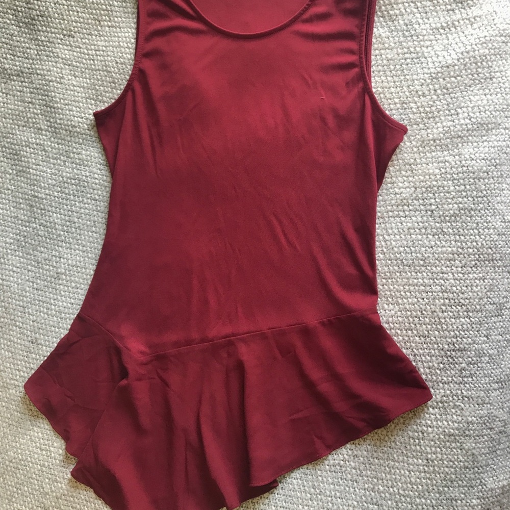Versona Deep Red Asymmetrical Tank